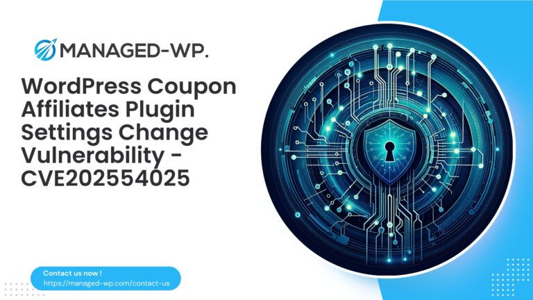 WordPress coupon affiliates plugin settings vulnerability disclosed...