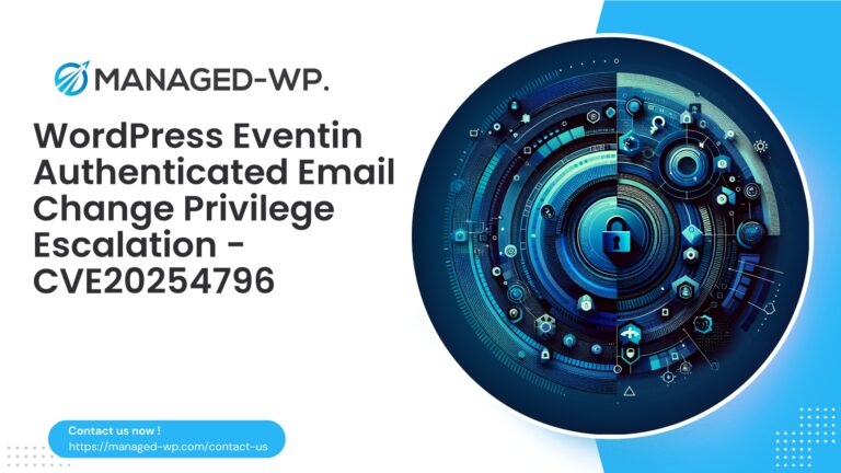 WordPress Eventin Privilege Escalation Authenticated Email Change...