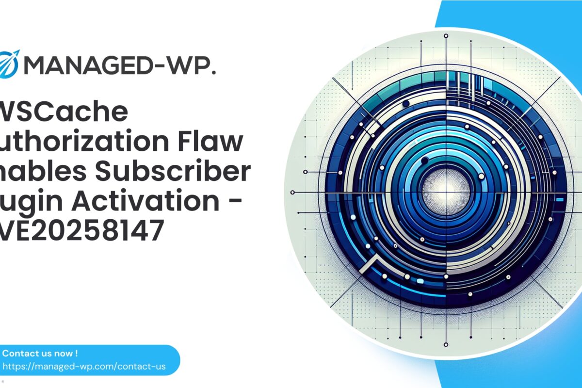 LWSCache Plugin Authorization Bypass Vulnerability | CVE20258147…