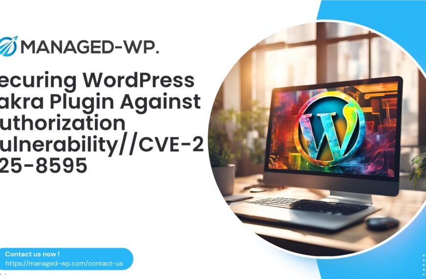 Securing WordPress Zakra Plugin Against Authorization Vulnerability | CVE20258595 | 2025-08-05