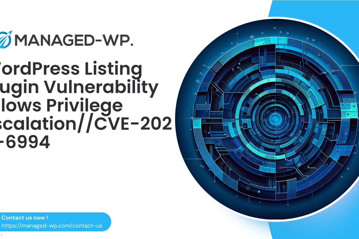 WordPress Listing Plugin Vulnerability Allows Privilege Escalation…