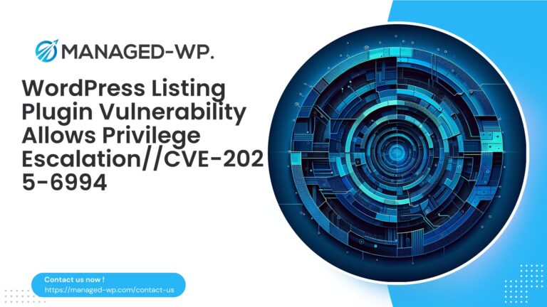 WordPress Listing Plugin Vulnerability Allows Privilege Escalation…