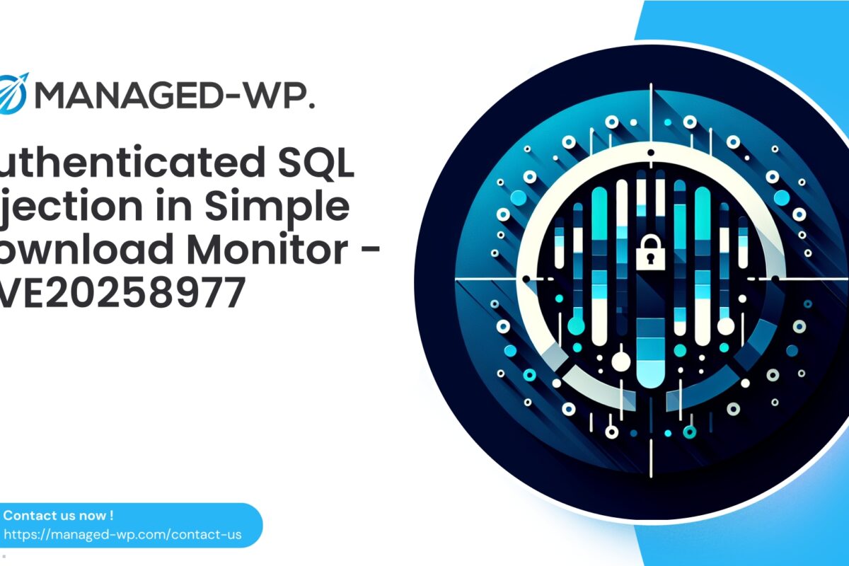 Authenticated SQL Injection in Simple Download Monitor…