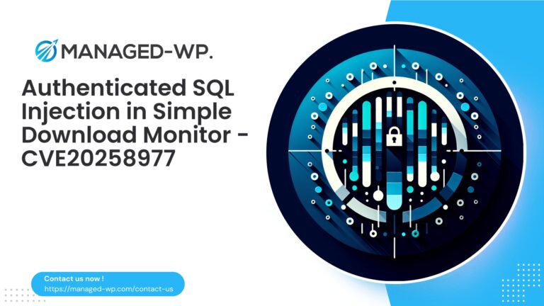 Authenticated SQL Injection in Simple Download Monitor...