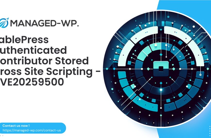 Authenticated Stored XSS in TablePress 3 2 | CVE20259500 | 2025-08-30
