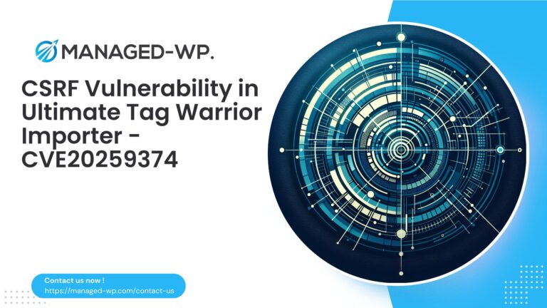 Security Advisory Ultimate Tag Warrior Importer CSRF...