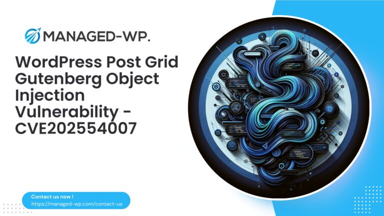 WordPress Post Grid PHP Object Injection Risk...