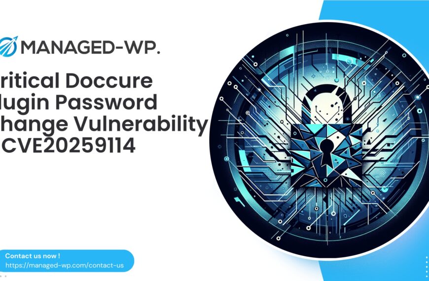 Critical Doccure Plugin Unauthenticated Password Change | CVE20259114 | 2025-09-08