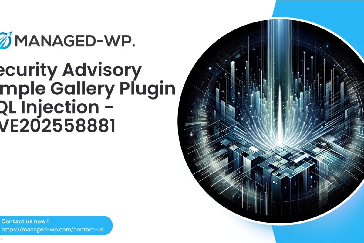 Critical SQL Injection in Simple Gallery Plugin…