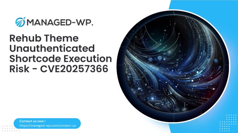 Unauthenticated Rehub Shortcode Execution Risk | CVE20257366…