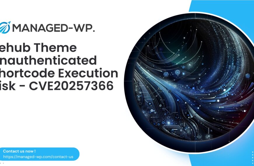 Unauthenticated Rehub Shortcode Execution Risk | CVE20257366 | 2025-09-05