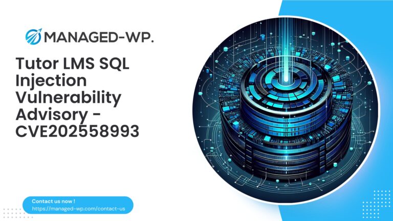 Critical SQL Injection in Tutor LMS |…
