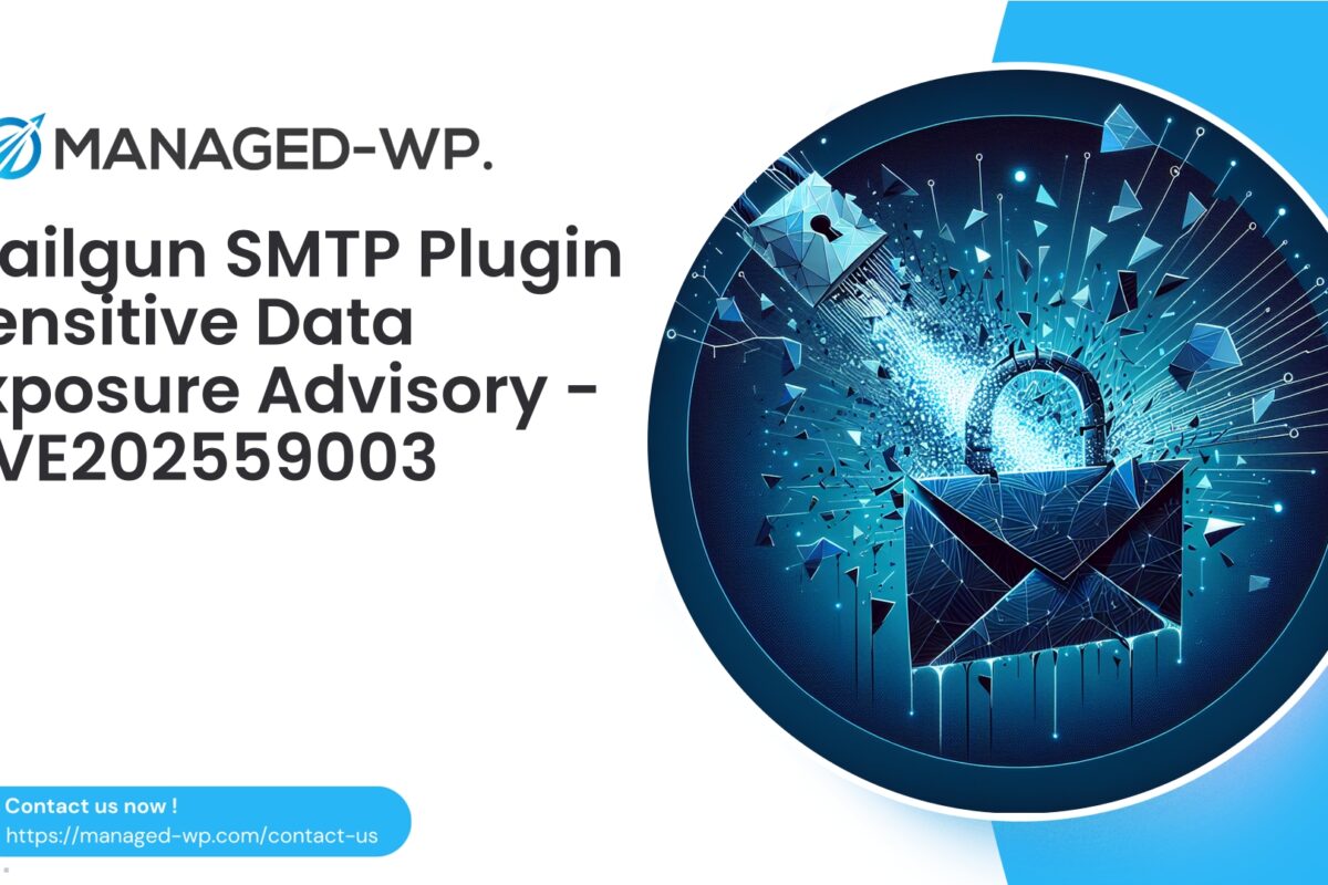Critical Mailgun SMTP Plugin Sensitive Data Exposure…