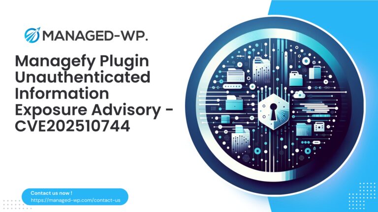 Critical Unauthenticated Information Exposure in Managefy Plugin…