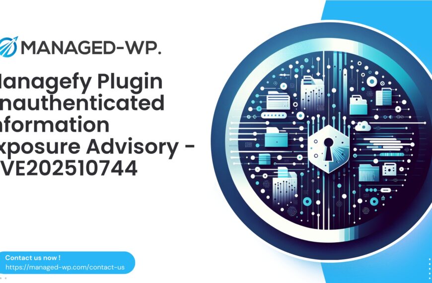 Critical Unauthenticated Information Exposure in Managefy Plugin | CVE202510744 | 2025-09-30