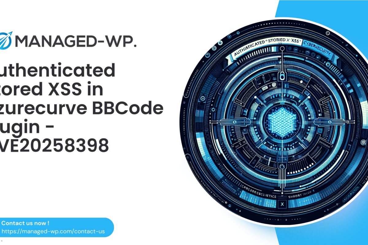 Authenticated Stored XSS in azurecurve BBCode Plugin...