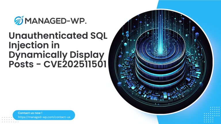 Unauthenticated SQL Injection in Dynamically Display Posts…
