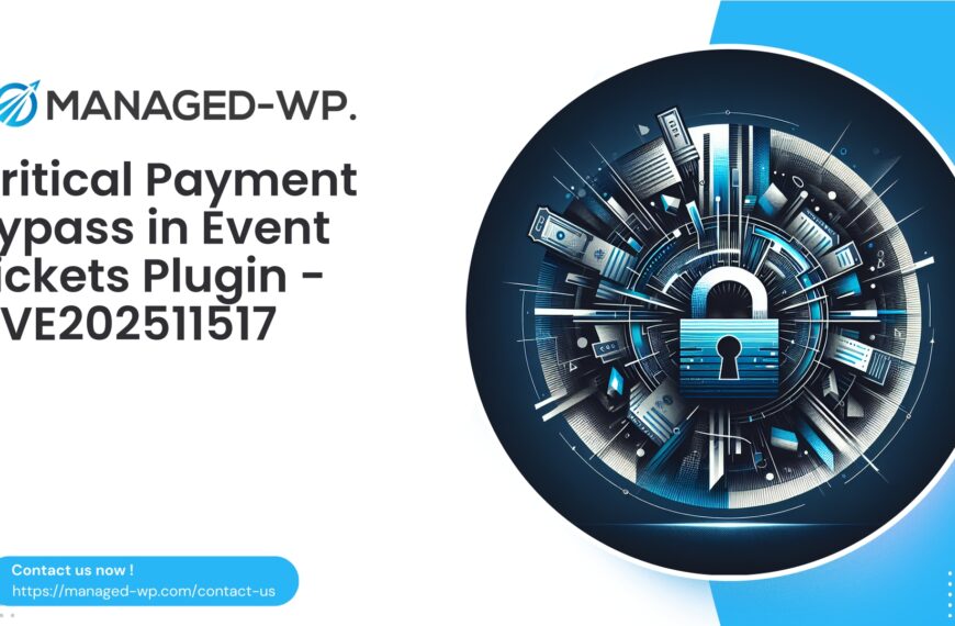 Event Tickets Plugin Unauthenticated Payment Bypass | CVE202511517 | 2025-10-18