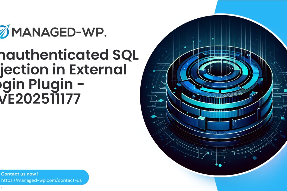 External Login Plugin Unauthenticated SQL Injection Risk…