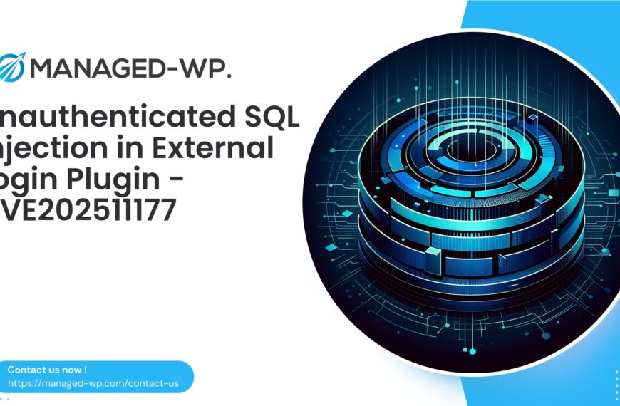 External Login Plugin Unauthenticated SQL Injection Risk | CVE202511177 | 2025-10-15