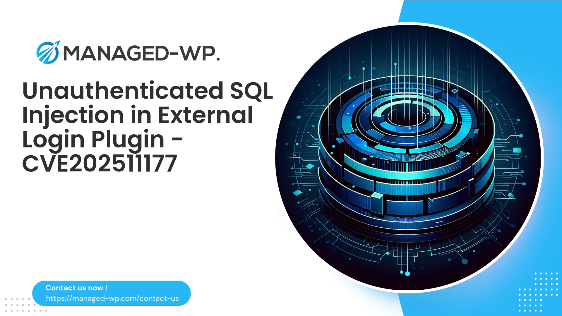 External Login Plugin Unauthenticated SQL Injection Risk | CVE202511177 | 2025-10-15