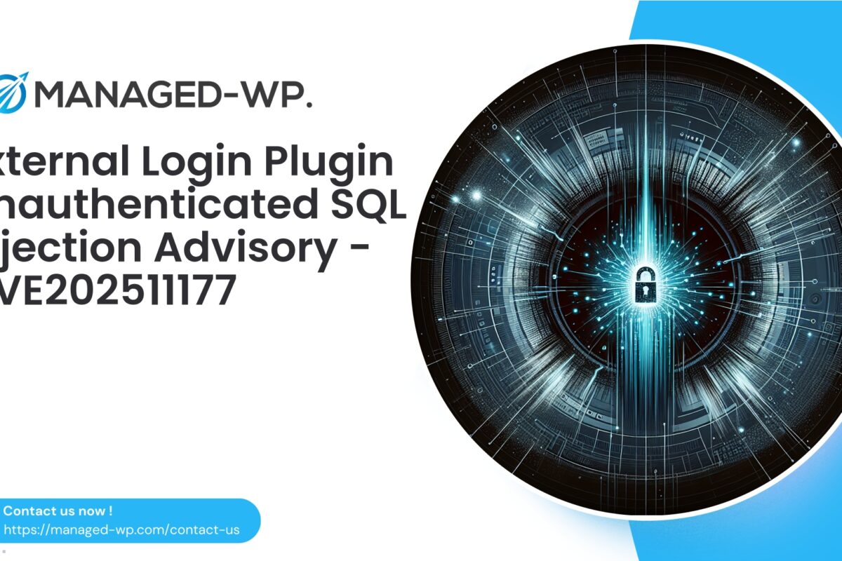 Unauthenticated SQL Injection in External Login Plugin…
