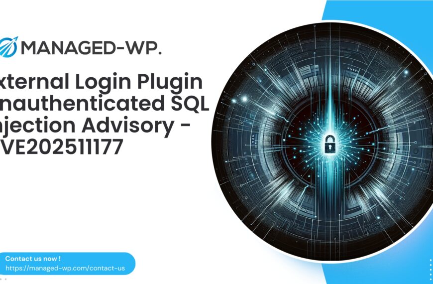 Unauthenticated SQL Injection in External Login Plugin | CVE202511177 | 2025-10-15