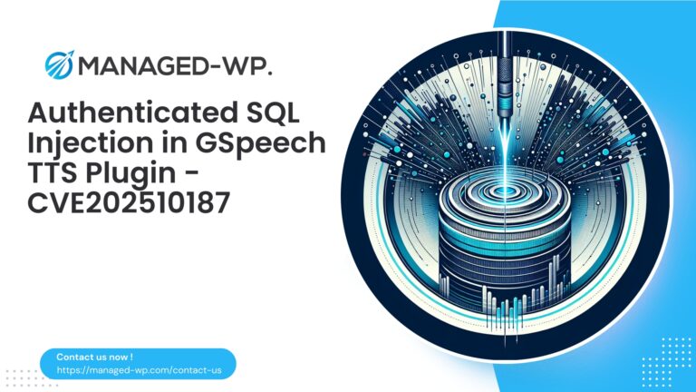 Authenticated SQL Injection in GSpeech TTS |…