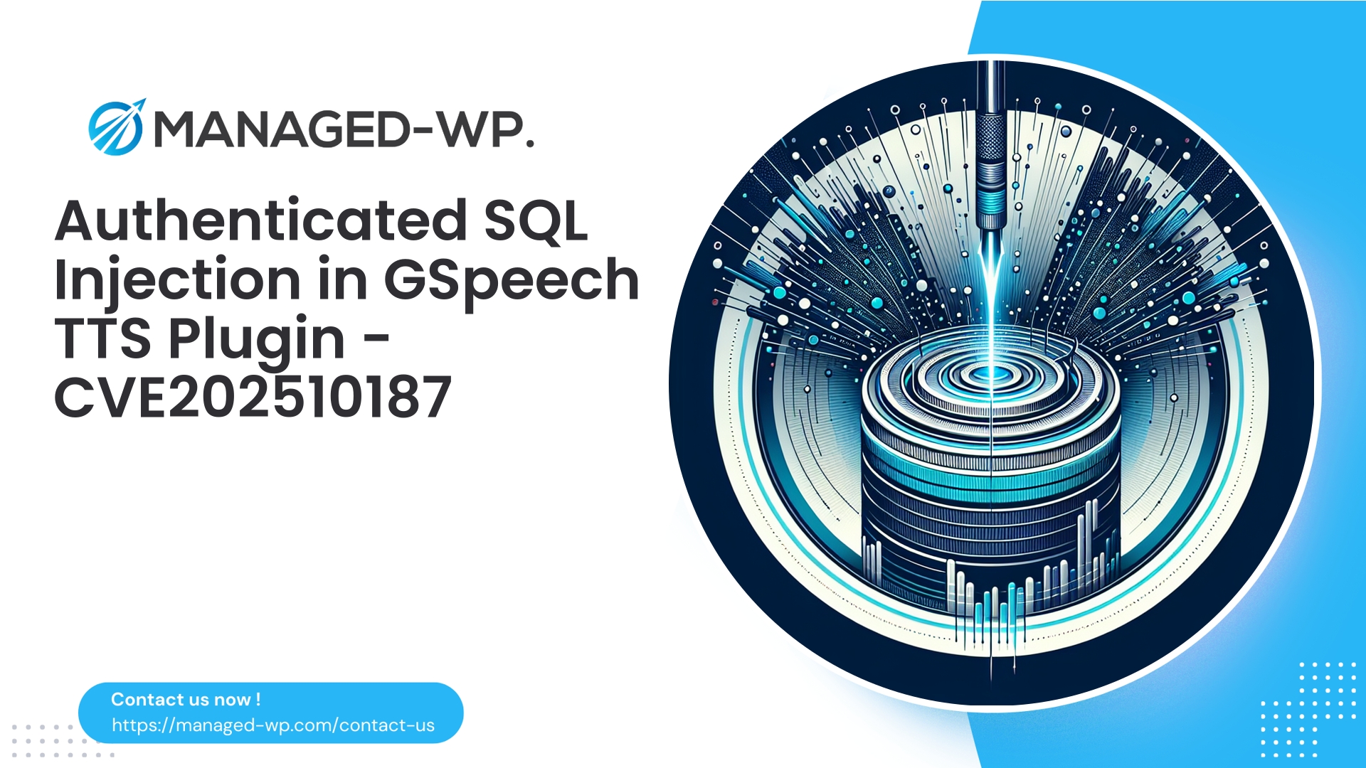 Authenticated SQL Injection in GSpeech TTS | CVE202510187 | 2025-10-18