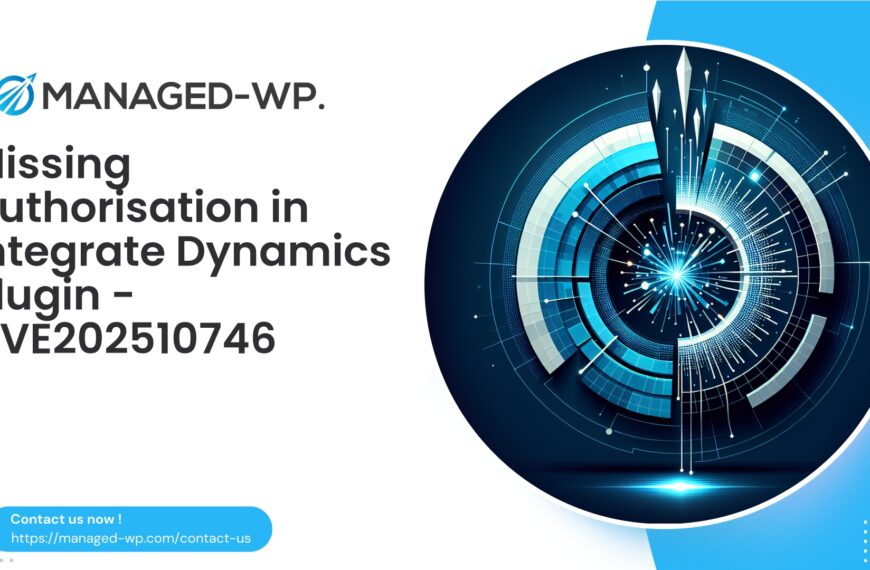 Integrate Dynamics 365 Plugin Missing Authorization | CVE202510746 | 2025-10-03