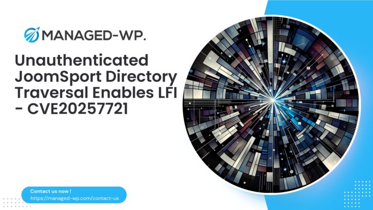 Critical JoomSport Directory Traversal Enables LFI |…