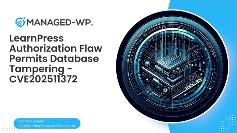 Critical LearnPress Vulnerability Allows Unauthenticated Database Manipulation...