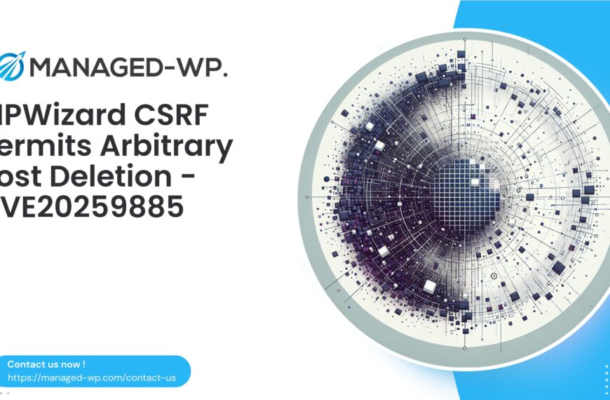 MPWizard CSRF Enables Arbitrary Post Deletion | CVE20259885 | 2025-10-03