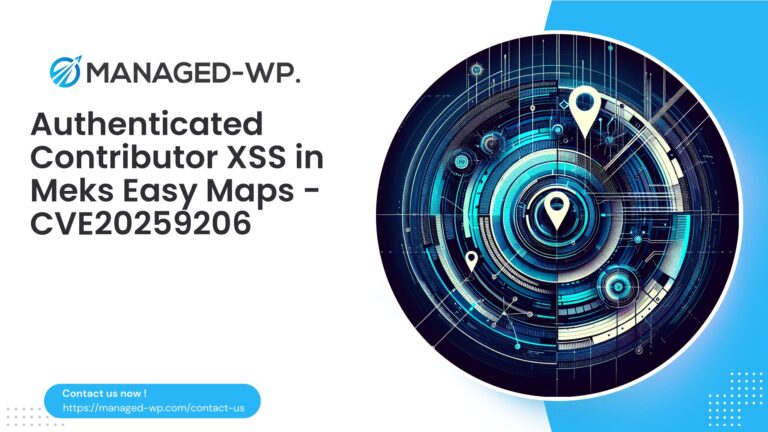 Authenticated Stored XSS in Meks Easy Maps...