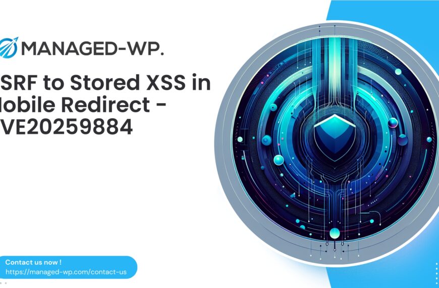 Mobile Site Redirect Plugin CSRF Enables Stored XSS | CVE20259884 | 2025-10-03