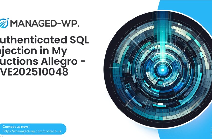 Privileged SQL Injection in My Auctions Allegro | CVE202510048 | 2025-10-10