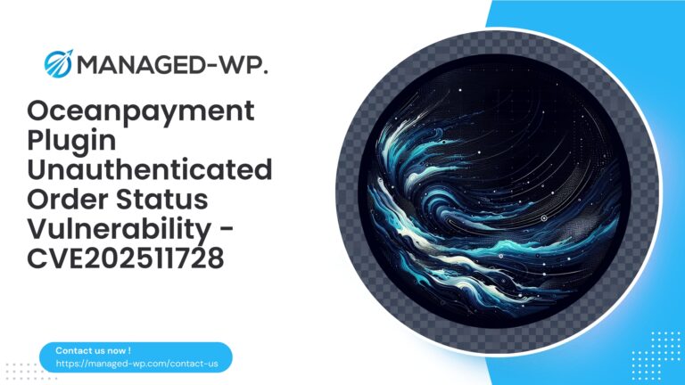 Oceanpayment Plugin Enables Unauthenticated Order Updates |…
