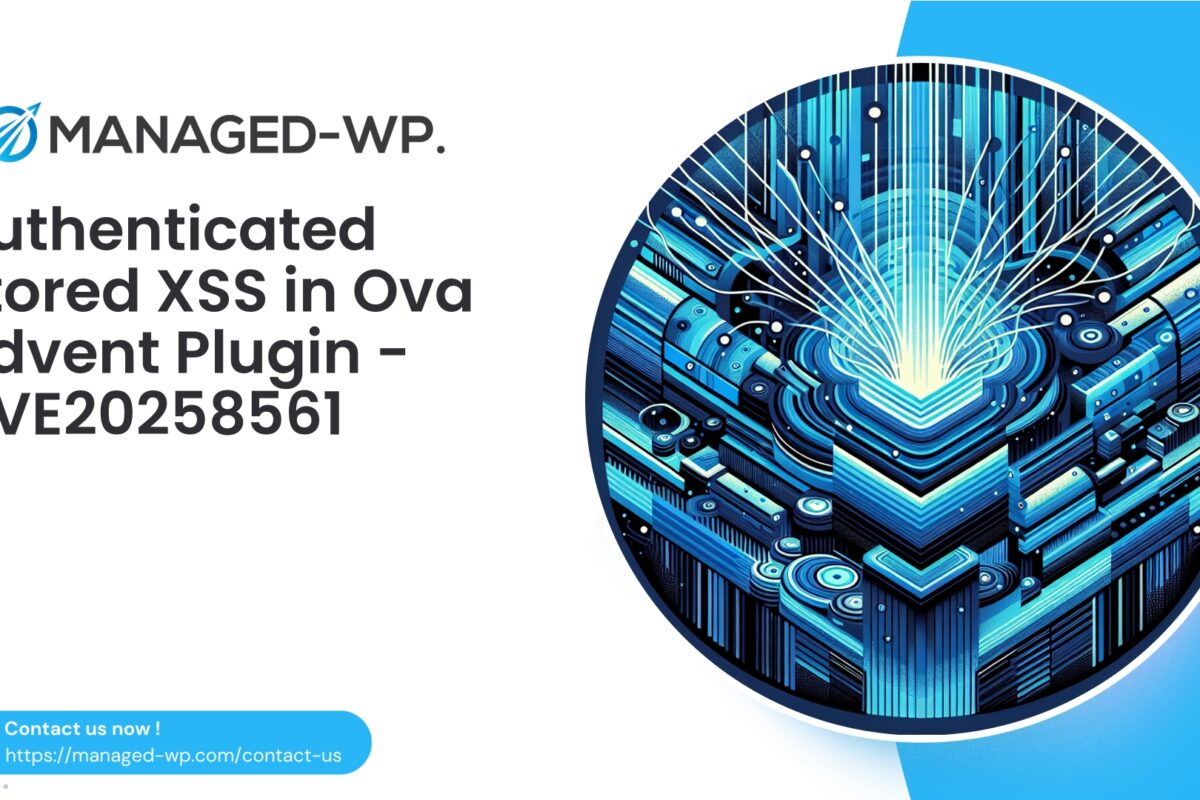 Authenticated Stored XSS in Ova Advent Plugin…