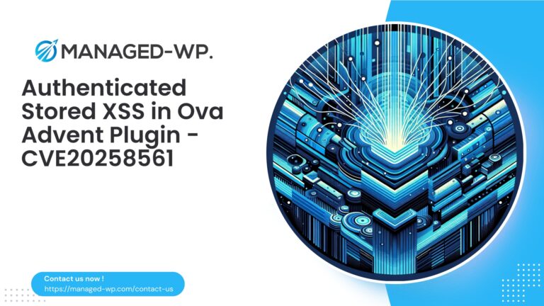 Authenticated Stored XSS in Ova Advent Plugin…