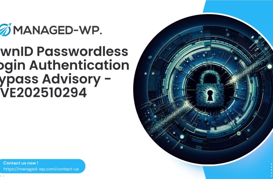 Critical OwnID Passwordless Login Authentication Bypass | CVE202510294 | 2025-10-15