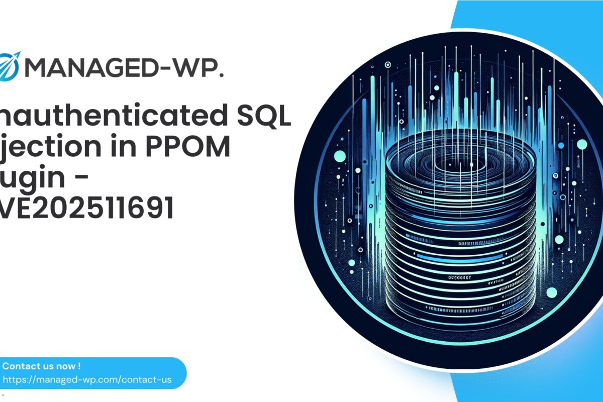 Critical Unauthenticated SQL Injection in PPOM Plugin…