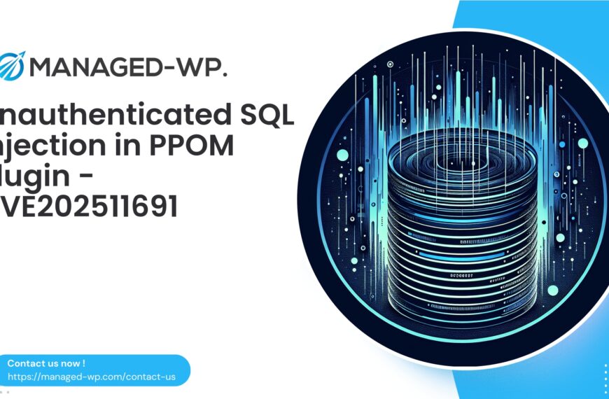 Critical Unauthenticated SQL Injection in PPOM Plugin | CVE202511691 | 2025-10-18