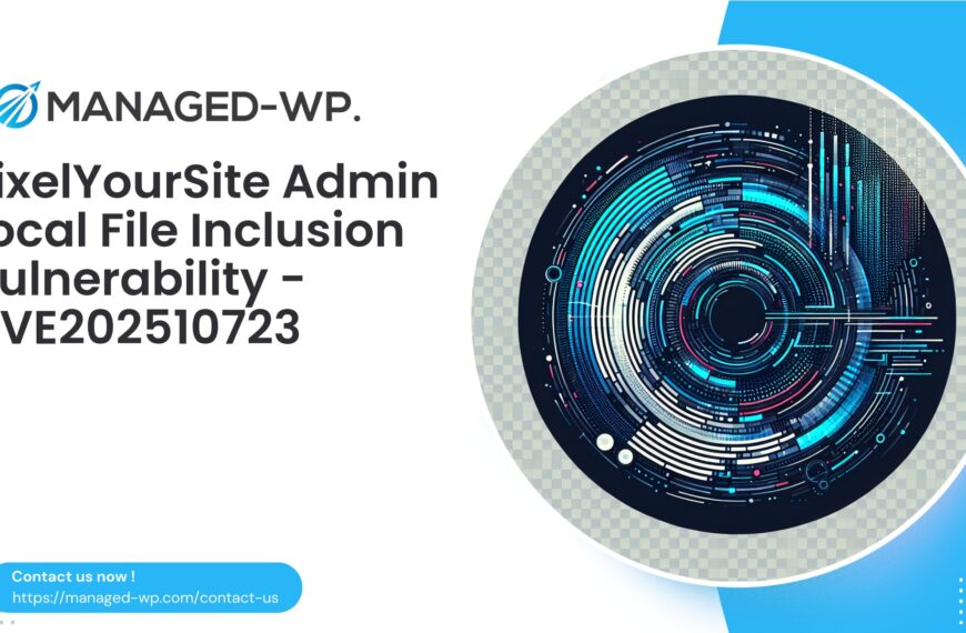 Critical PixelYourSite Local File Inclusion Vulnerability | CVE202510723 | 2025-10-24