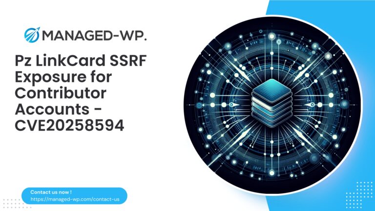 Critical SSRF Vulnerability in Pz LinkCard Plugin…