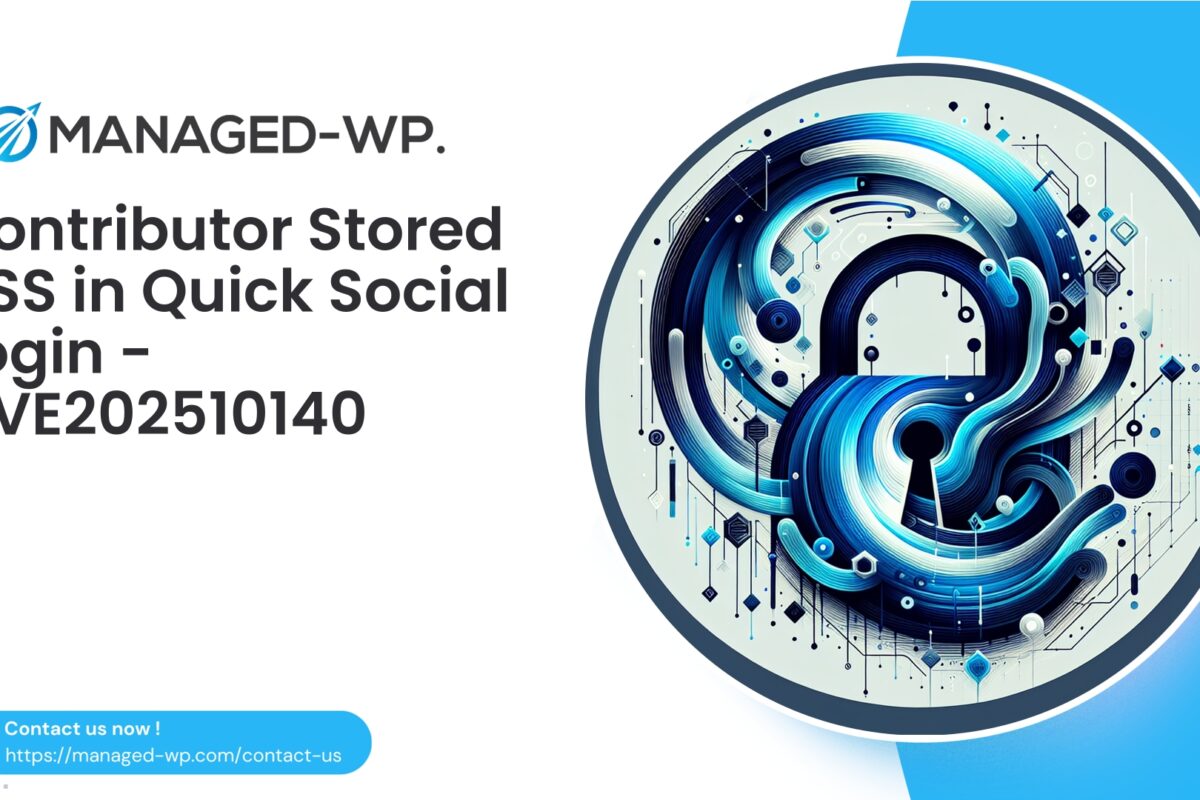 Authenticated Stored XSS in Quick Social Login…