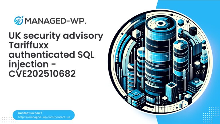 Authenticated Contributor SQL Injection in Tariffuxx |…