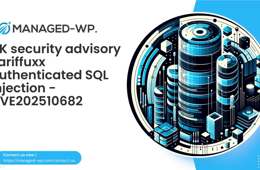 Authenticated Contributor SQL Injection in Tariffuxx | CVE202510682 | 2025-10-15