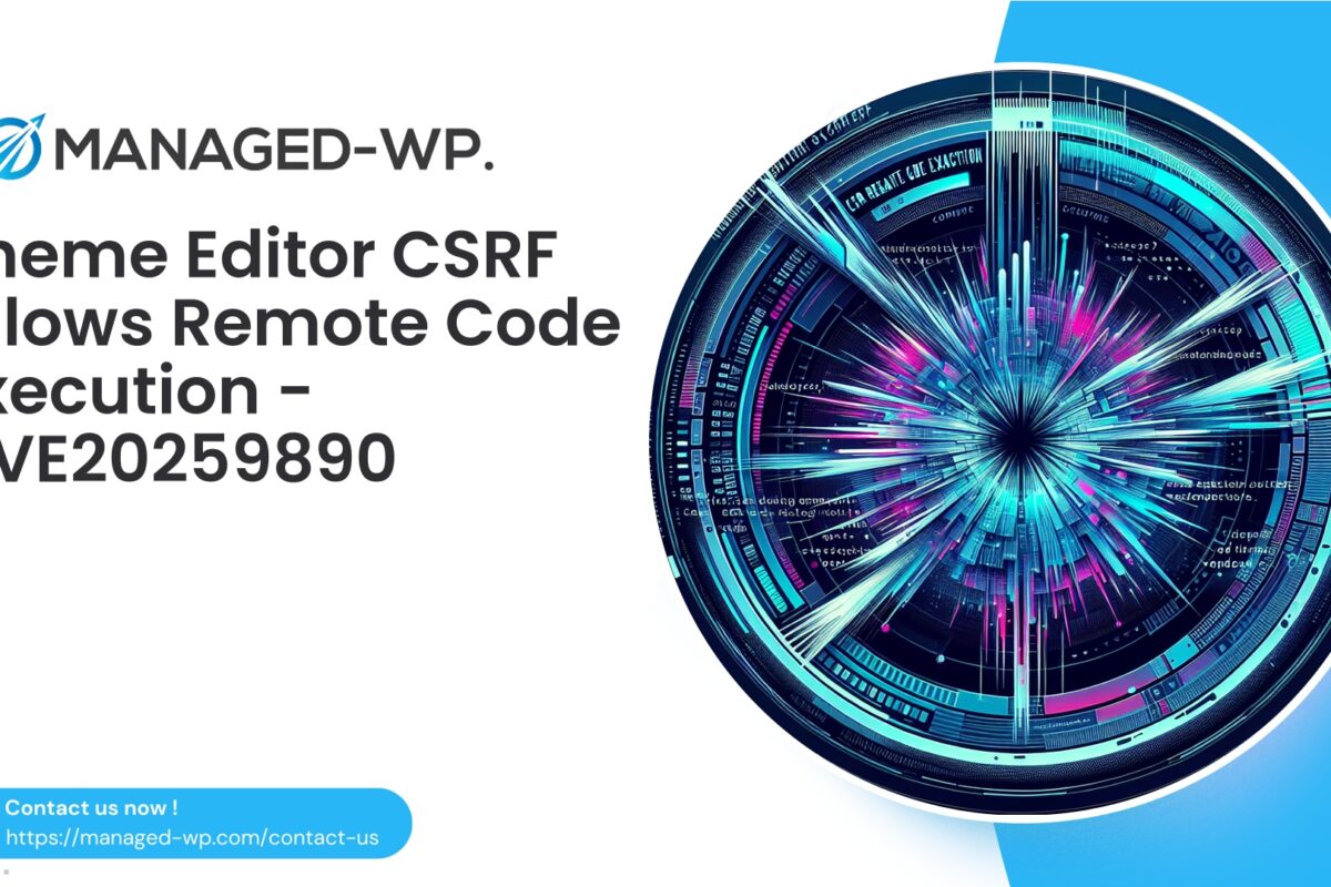 Theme Editor CSRF Enables Remote Code Execution…