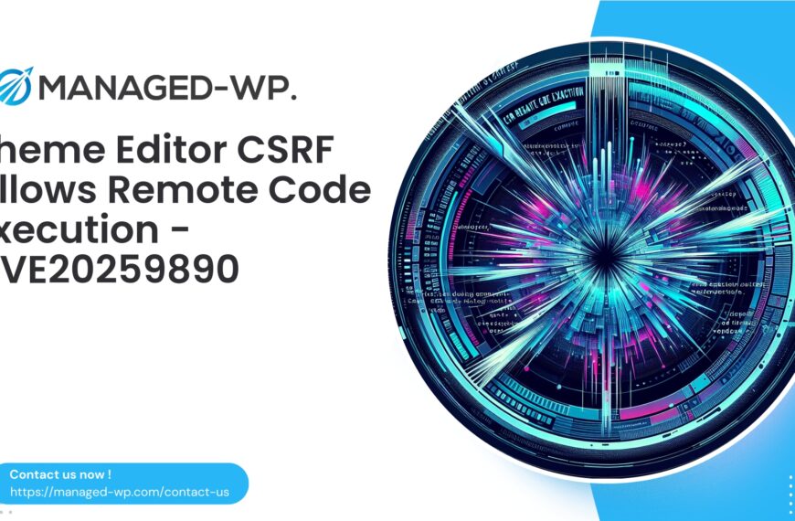 Theme Editor CSRF Enables Remote Code Execution | CVE20259890 | 2025-10-18