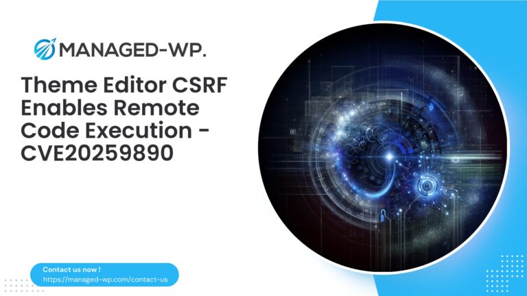 Theme Editor CSRF Enables Remote Code Execution…